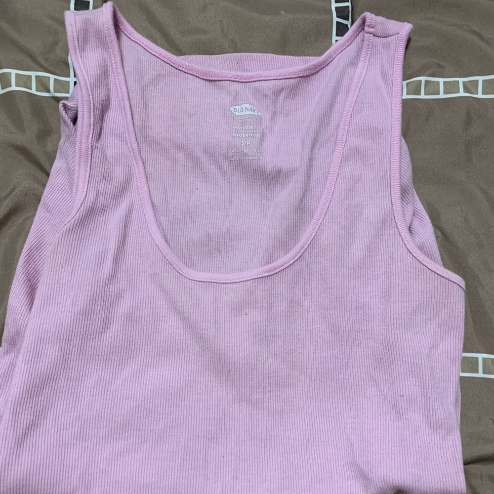 Pink maternity tank top